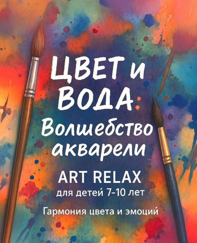 ВОЛШЕБСТВО АКВАРЕЛИ - ART RELAX для детей 7–10 лет
