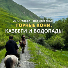 MOUNTAIN HORSES: KAZBEGI & WATERFALLS | HOPHEY TRIP