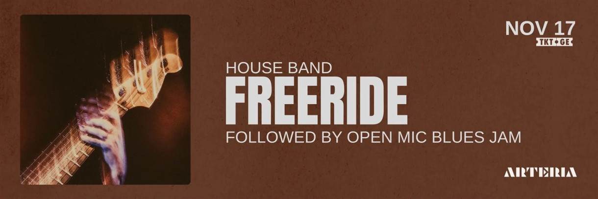 House Band FREERIDE | Followed by Open Mic Blues Jam