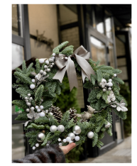 A Christmas wreath made of fir branches