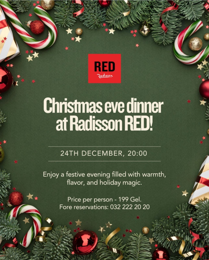Join us for the Christmas dinner at Radisson RED Tbilisi