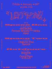 Left Bank Clubnight: Boochie b2b Giorgi Pipia • Objector Trax • TaronX