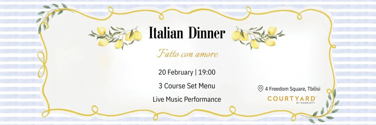 იტალიური საღამო ქორთიარდ თბილისში