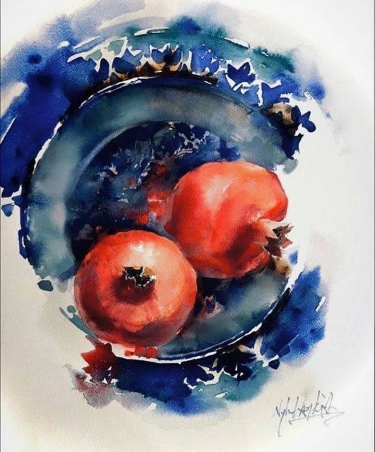 ბროწეულის ხატვა ნატურიდან