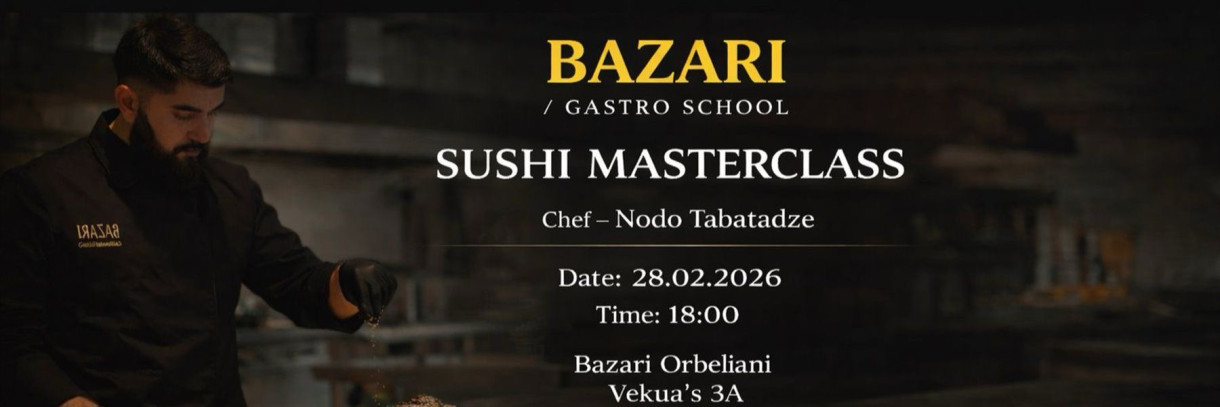 Мастер-класс по суши на Базари Орбелиани!