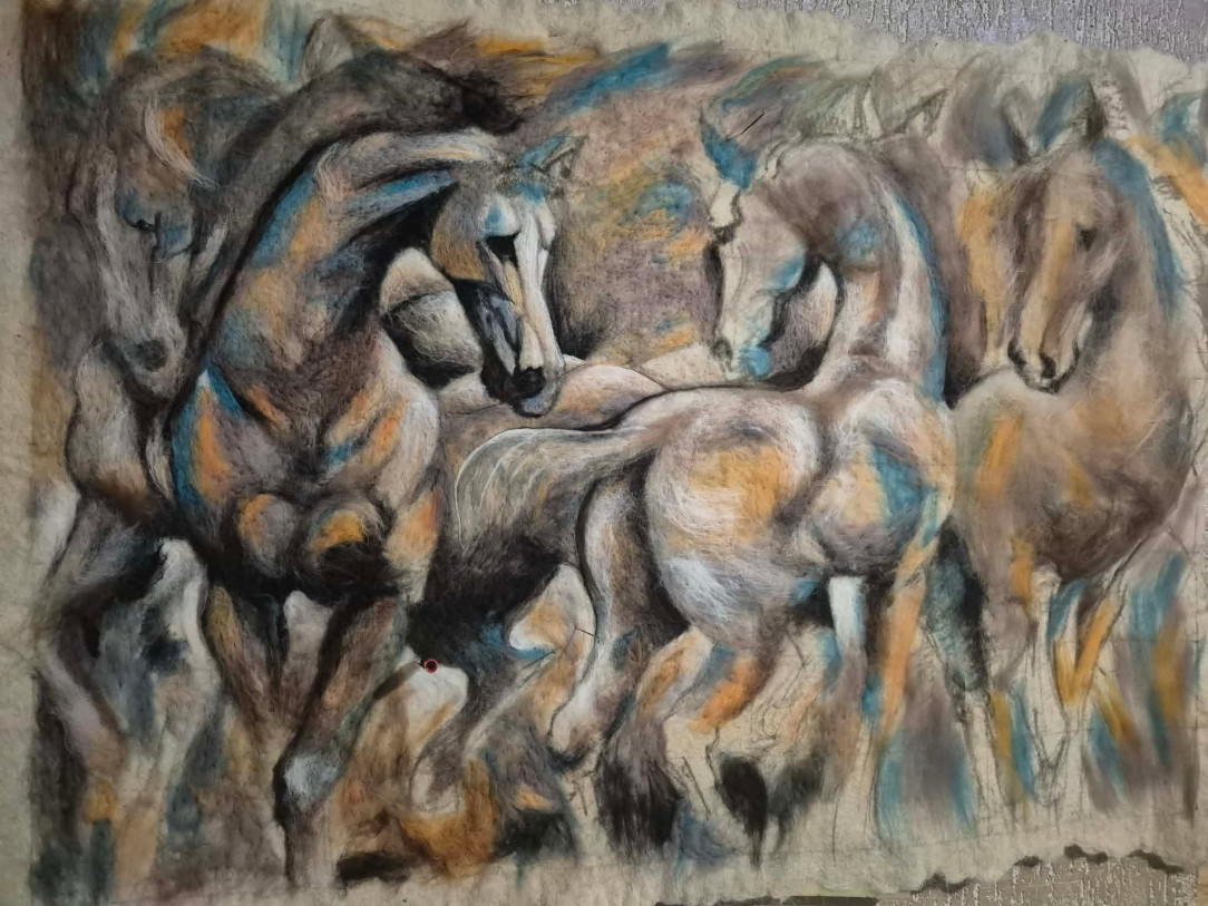 Felting art & BBQ evening