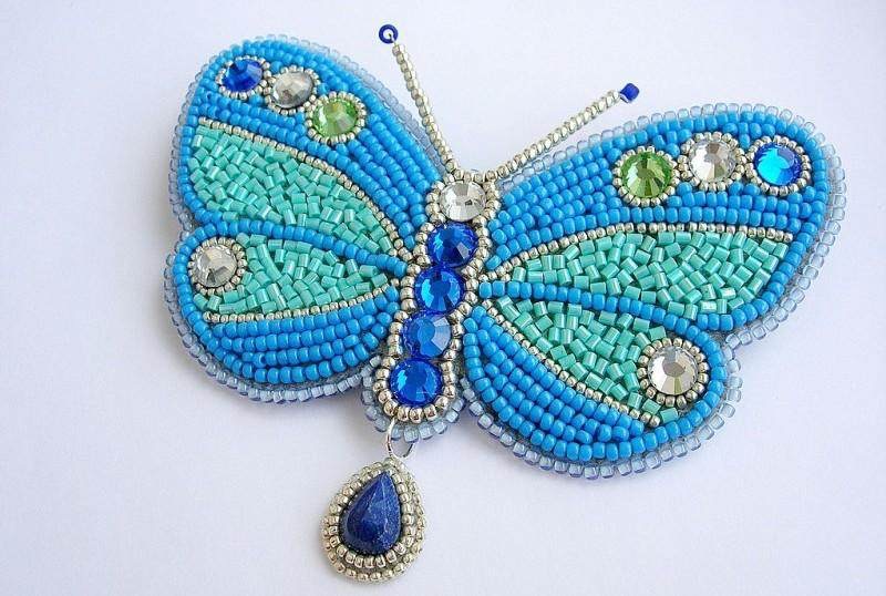 Felt Brooches with Beads