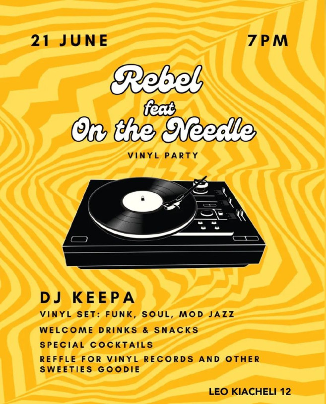 A party celebrating the collaboration Rebel Bar feat On the Needle Vinyl & Coffee!