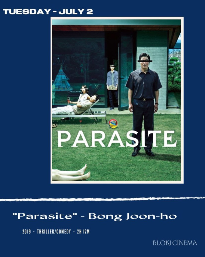 The film “Parasite” at Bloki.artspace July 2 at 20:00