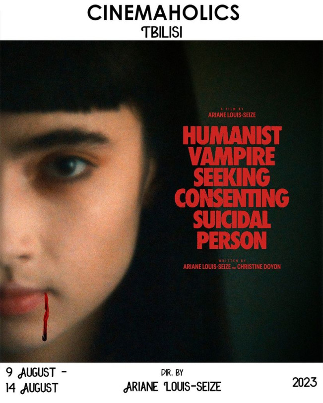 From 9.08 to 14.08 at Cinemaholics Tbilisi – “Humanist Vampire Seeking Consenting Suicidal Person” (dir. Ariane Louis-Seize, 2023)