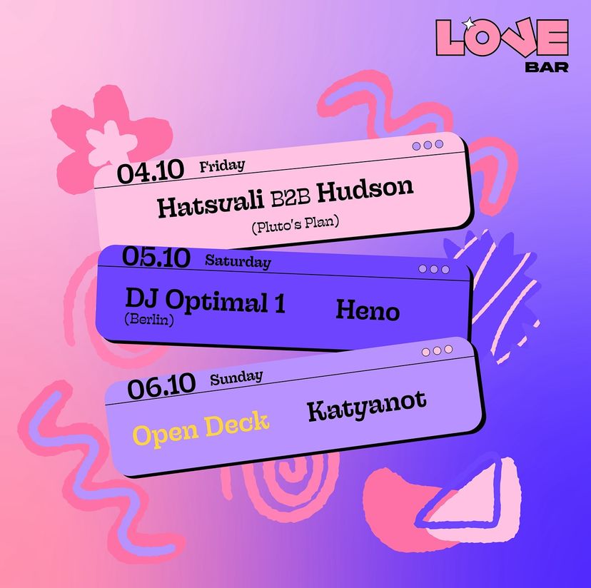 LoveBar weekends