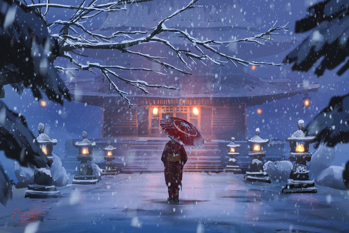 Japanese Winter Festival Matsuri