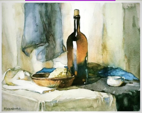 Art party with wine and acrylics