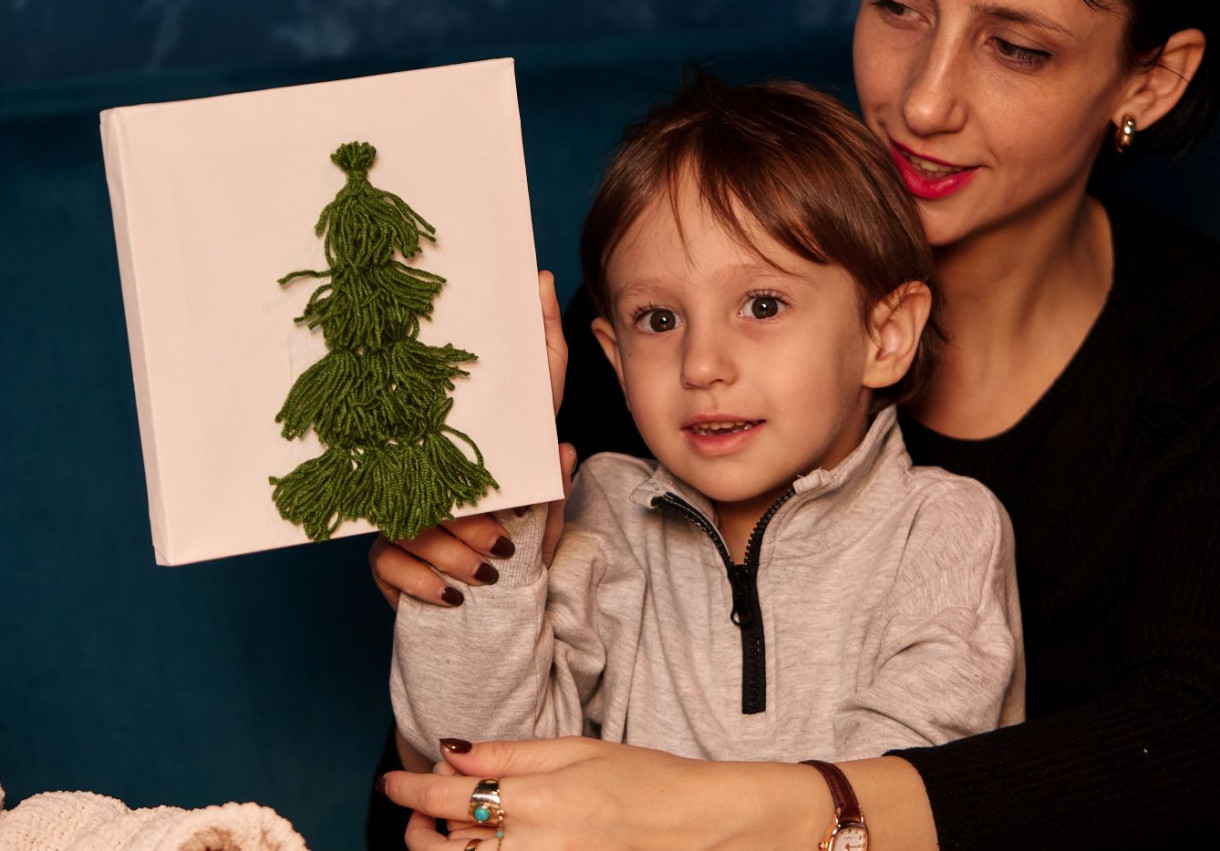 Illuminated Christmas tree panel - 1677