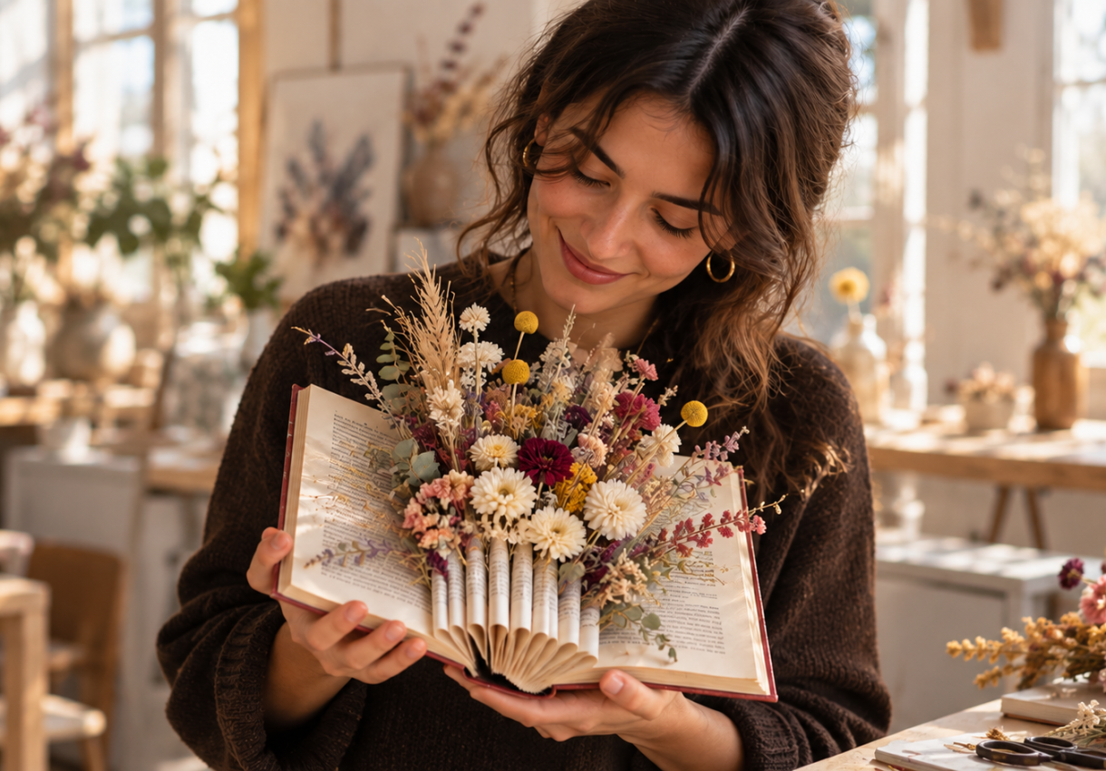 Bouquet in a Book: Vintage Decor