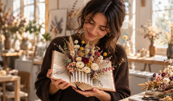 Bouquet in a Book: Vintage Decor